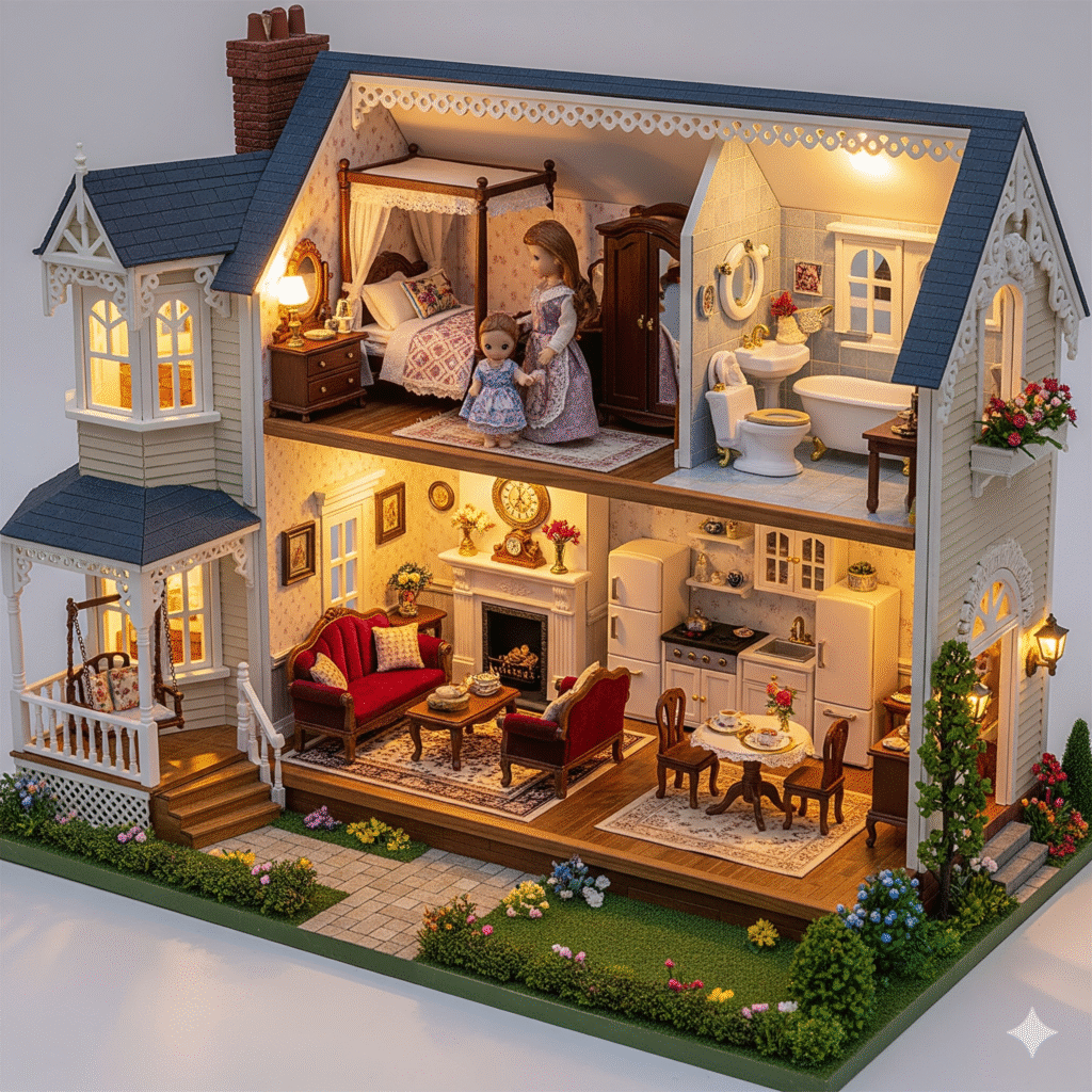 what kinds of accessories can enhance playtime with a dollhouse