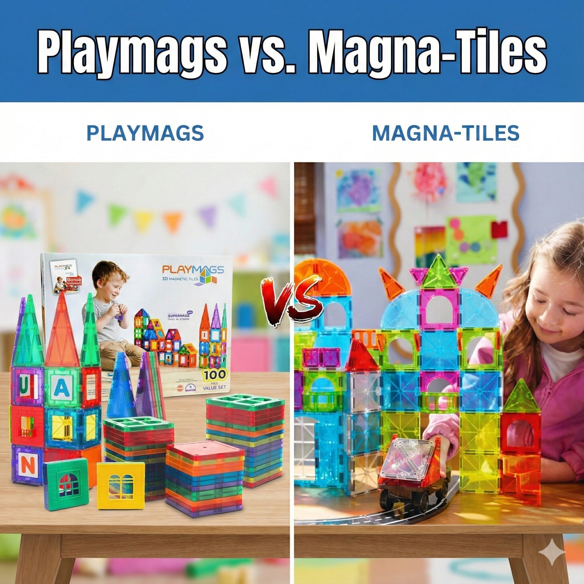 Playmags vs Magna-Tiles comparison hero image